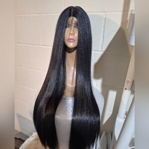 Human Hair Blend Lace Ftont Wig 35 Inches Long